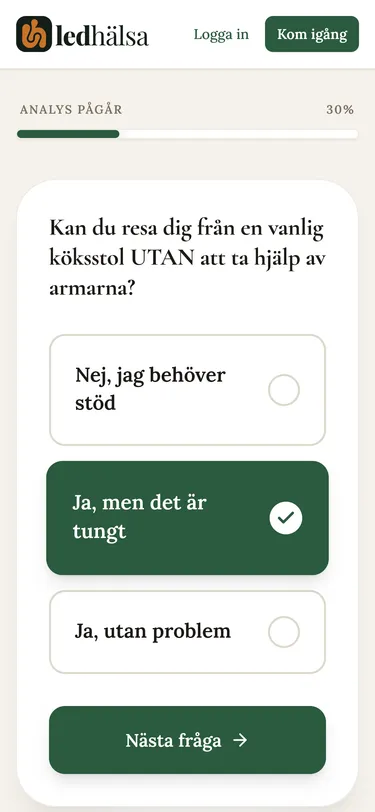 Ledhälsa – formulär för att berätta om din led