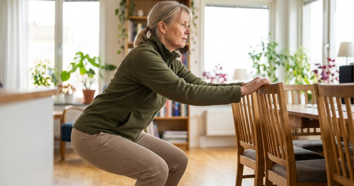 Squat för äldre med knäproblem – Säker teknik och anpassningar